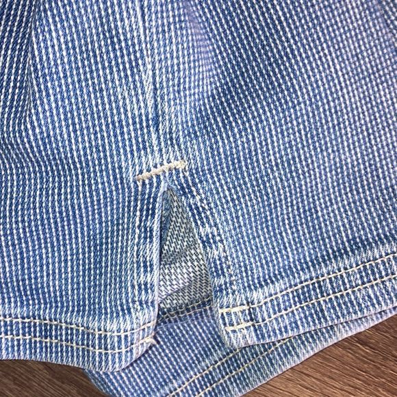 Vintage  Women Sag Harbor Sport 10 Petite Cropped Blue Jeans with White Stripes - Picture 12 of 13